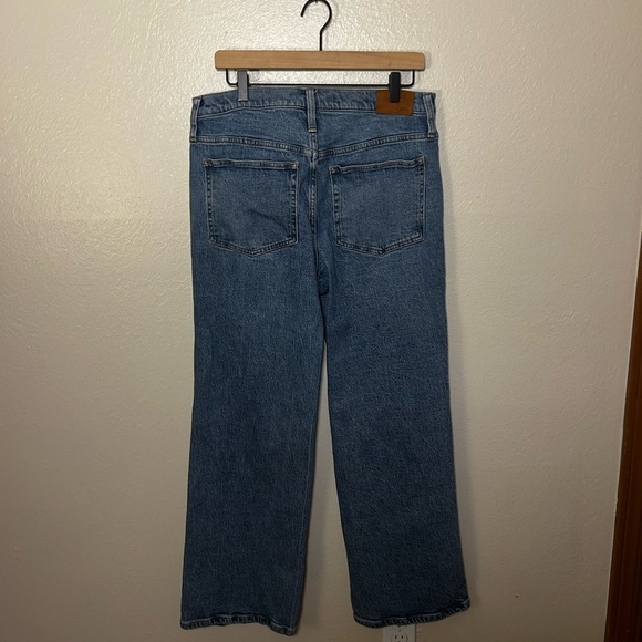 J. Crew High-rise full-length flare‎ jean in Medium Indigo wash - Picture 3 of 8